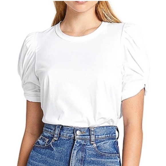 A.L.C. Tops - A.L.C. White Ruffled Long Sleeve T-Shirt NWT